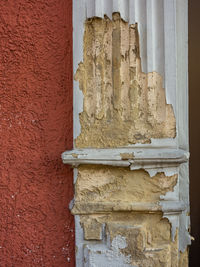 Close-up of old weathered wall