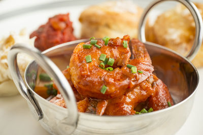 Close-up of food in bowl on table