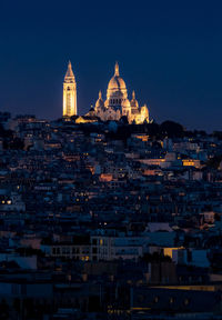 View of illuminated cityscape at night