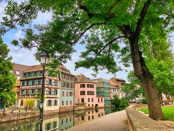 Low angle view of buildings against sky