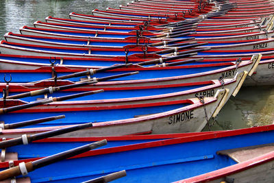 Rowboats on row