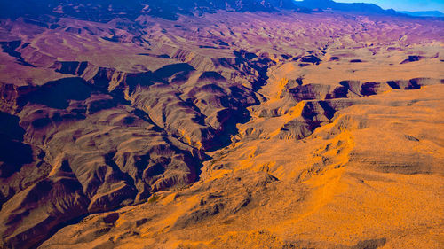 Aerial view of rock formations