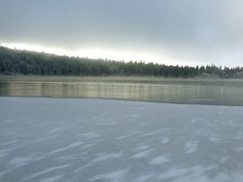 Scenic view of snow covered landscape