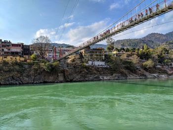 View of bridge over river