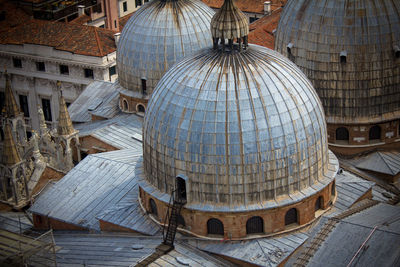 High angle view of domes