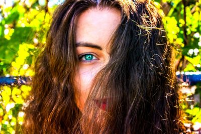 Close-up portrait of young woman