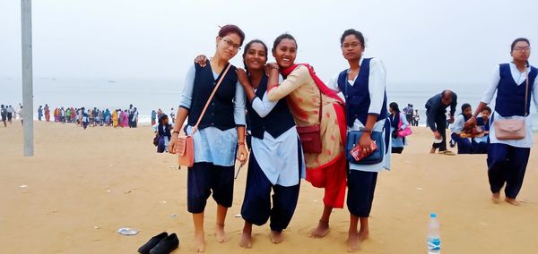 Group of people on beach