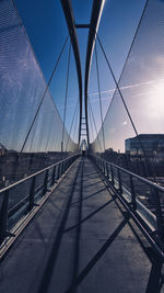 Bridge against sky in city