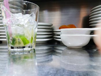 Close-up of food on table