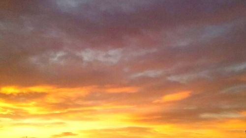 Scenic view of dramatic sky during sunset