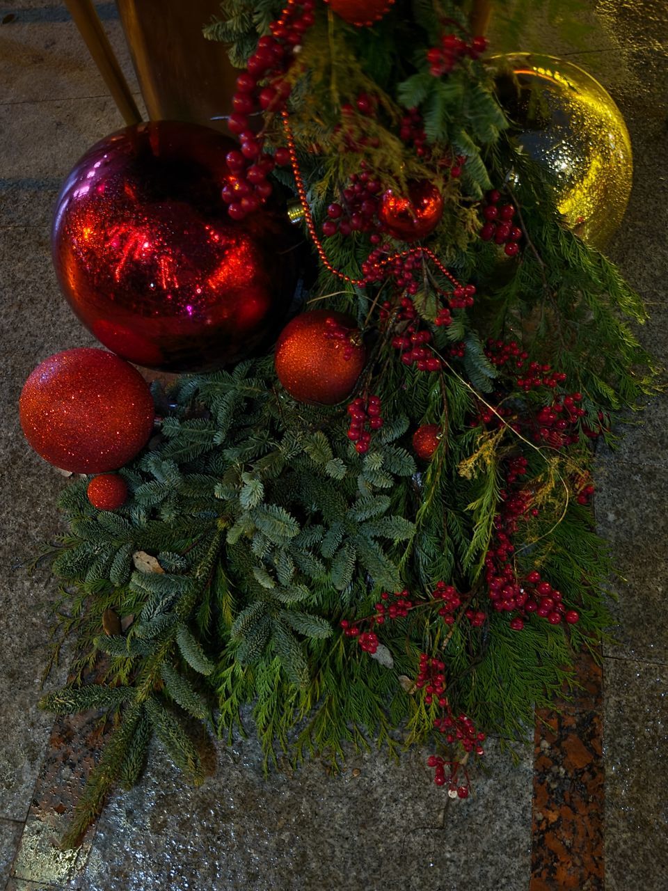 fruit, christmas tree, food, christmas, holiday, food and drink, christmas decoration, healthy eating, celebration, plant, decoration, no people, red, branch, tree, christmas ornament, flower, nature, freshness, wellbeing, tradition, high angle view, autumn, leaf, still life, outdoors, green