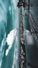 Aerial view of swimming pool