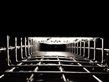 View of illuminated walkway