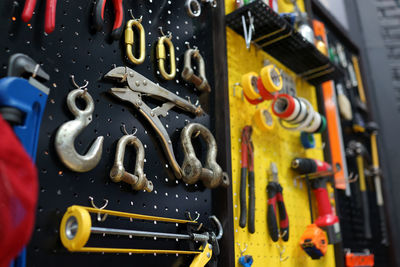 Close-up of machine part