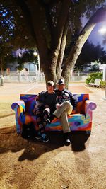 People sitting in park