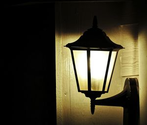 Illuminated lamp at home