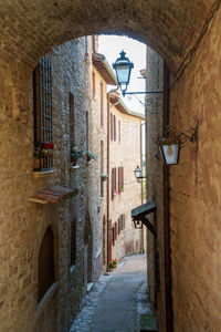 Street amidst old building