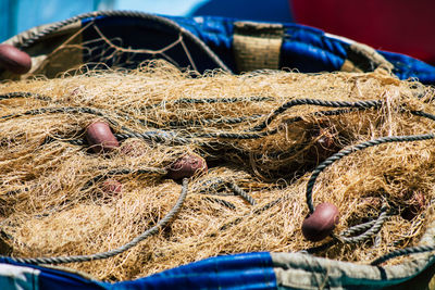 Close-up of fishing net