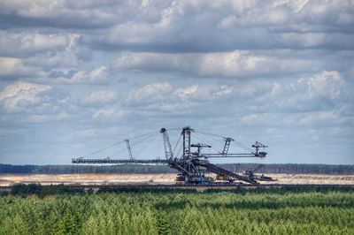 Coal excavator in the mining area