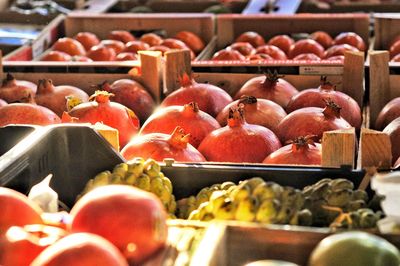 Fruits for sale at market stall