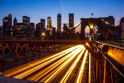 Illuminated city at night