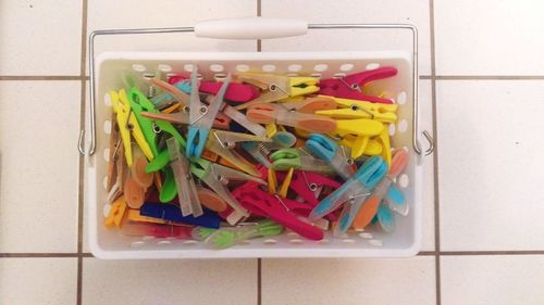 Close-up of multi colored objects