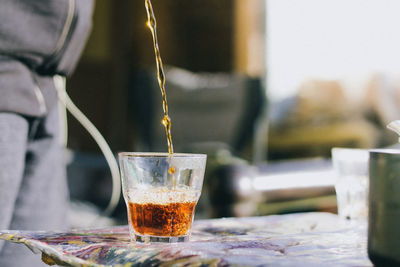 Close-up of drink on table