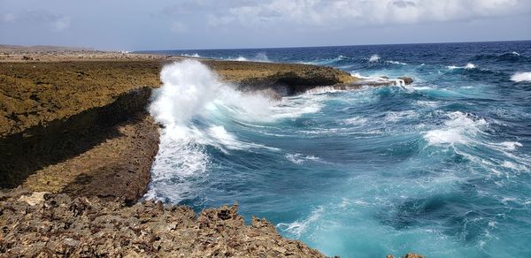 Scenic view of sea against sky