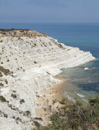 High angle view of beach against sky