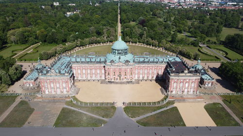 High angle view of building