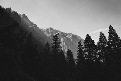 Scenic view of mountains against clear sky