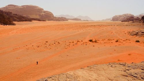 Scenic view of desert against sky