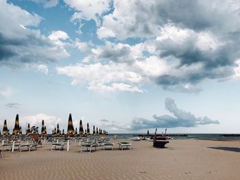 Panoramic view of beach against sky