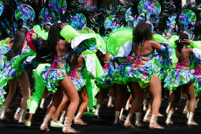 Woman dancing during carnival