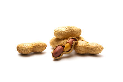 Close-up of fruits against white background