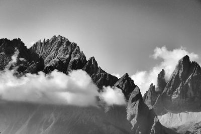 Panoramic view of mountains against sky