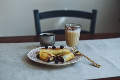 Close-up of food on table