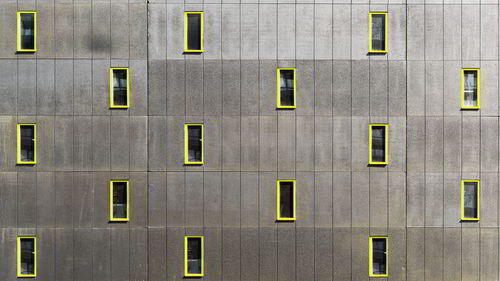 Full frame shot of building with windows