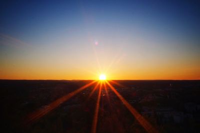 Sunset over landscape