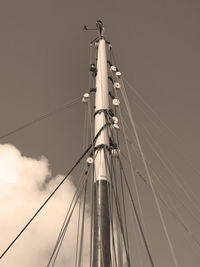 Low angle view of sailboat against sky