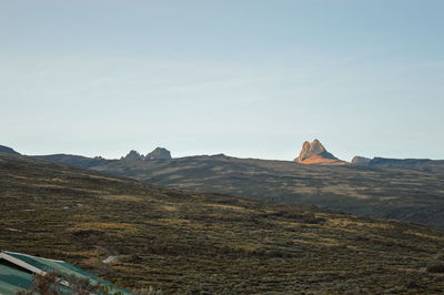 Sunrise at mount kenya with batian peak at the background, mount kenya national park, kenya