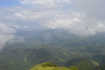 Aerial view of landscape against sky