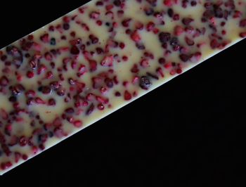 High angle view of cake on table