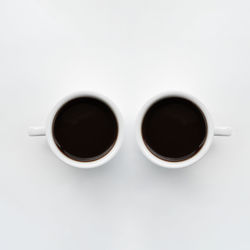 Directly above shot of black coffee on table