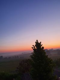 Silhouette tree against sky during sunset