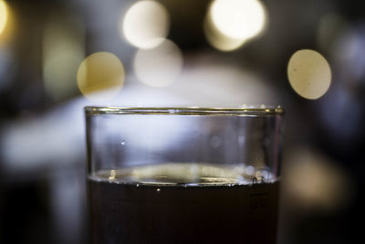 Close-up of water in glass