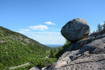 Scenic view of rocky mountains against sky