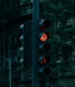 Traffic lights standing in urban city 