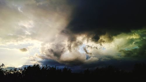 Low angle view of storm clouds in sky