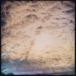 Low angle view of cloudy sky